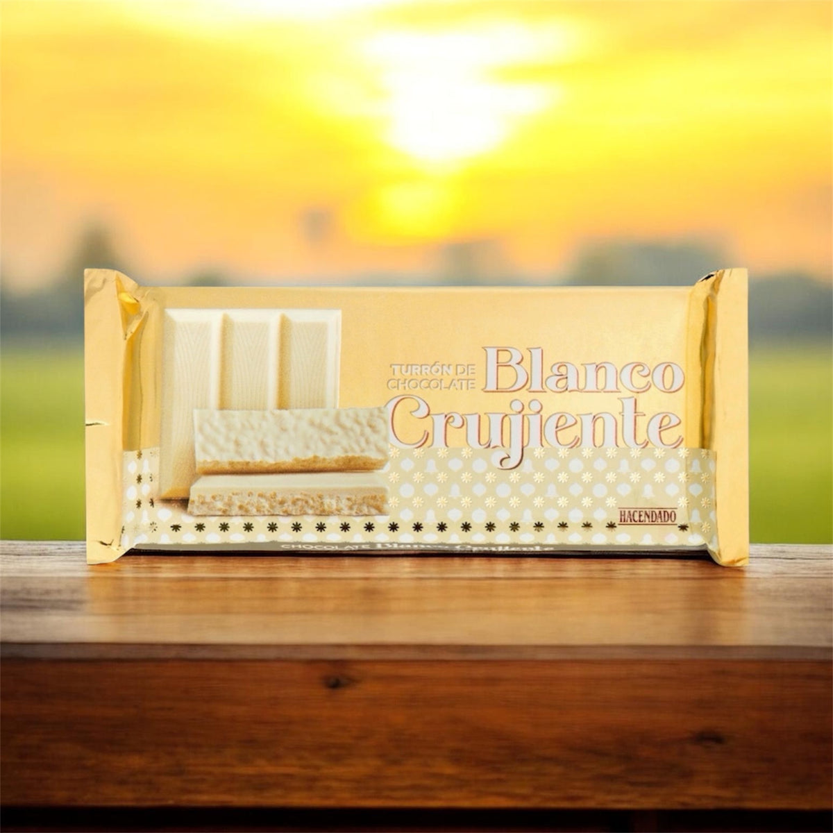 Touron de Chocolat Blanc Croustillant "Blanco Crujiente" - Hacendado